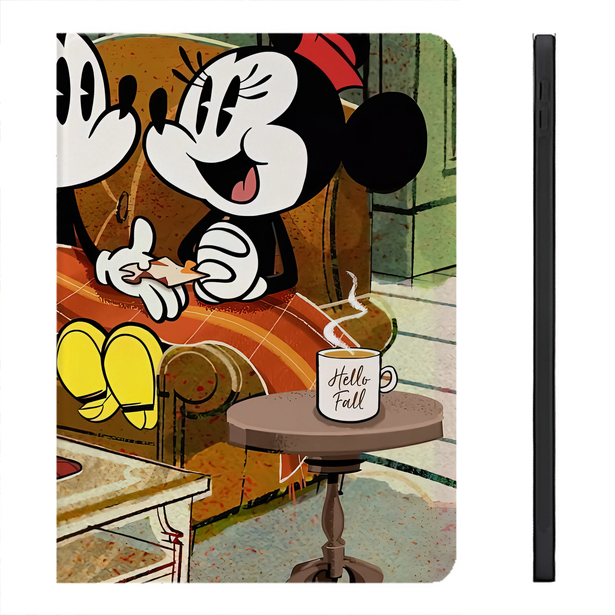 （画像用） ミッキーマウス Mickey Mouse IPadケース ペンホルダー付き ブックスタイルデザイン